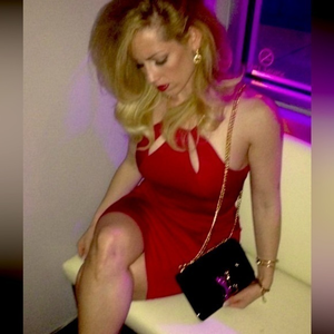 Red BeBe midi bodycon halter dress‎ Sz XS excellent valentines